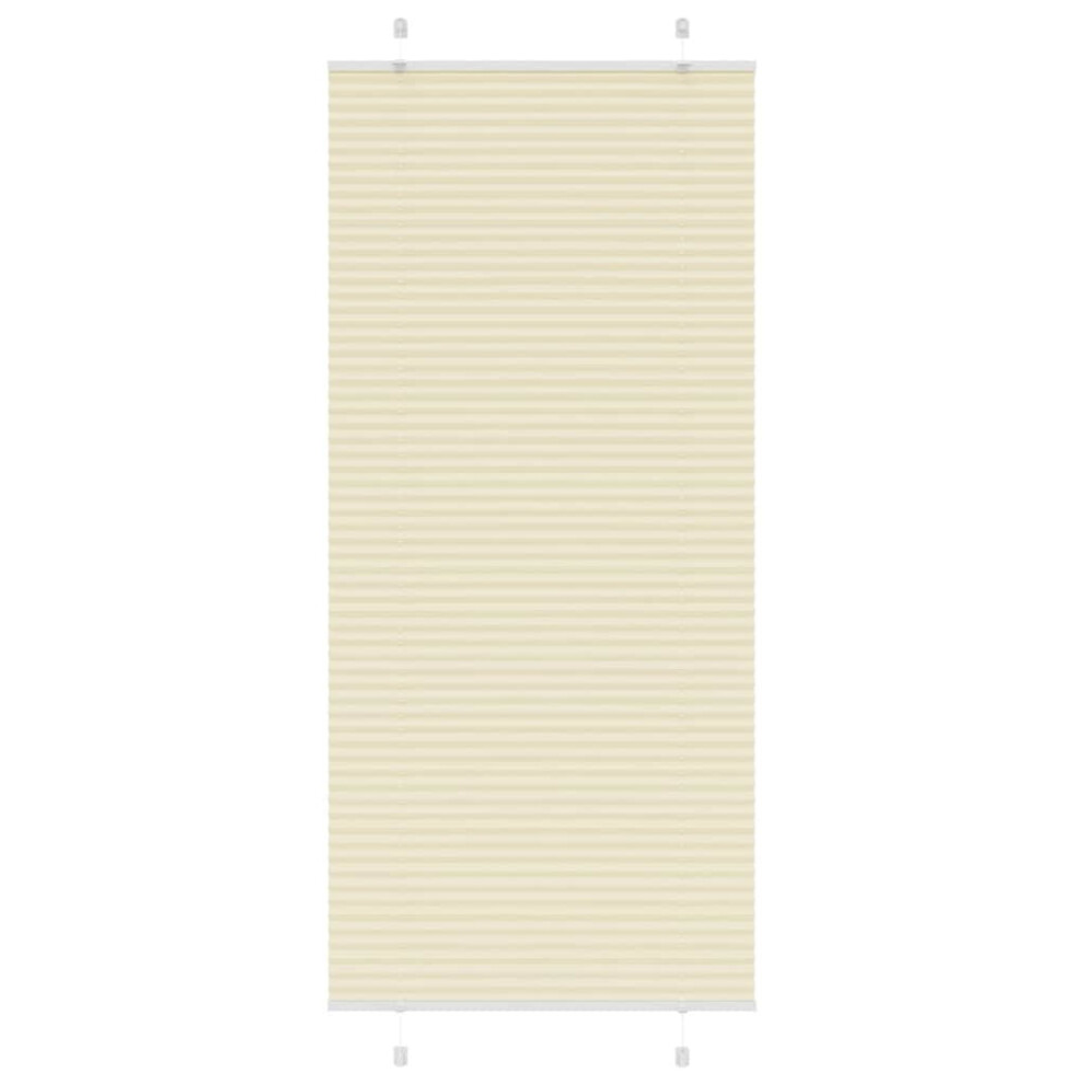 Vidaxl (Cream, 90 X 200 Cm) Pleated Blind Anthracite 95X100 Cm Fabric Width 94.4 Cm Polyester