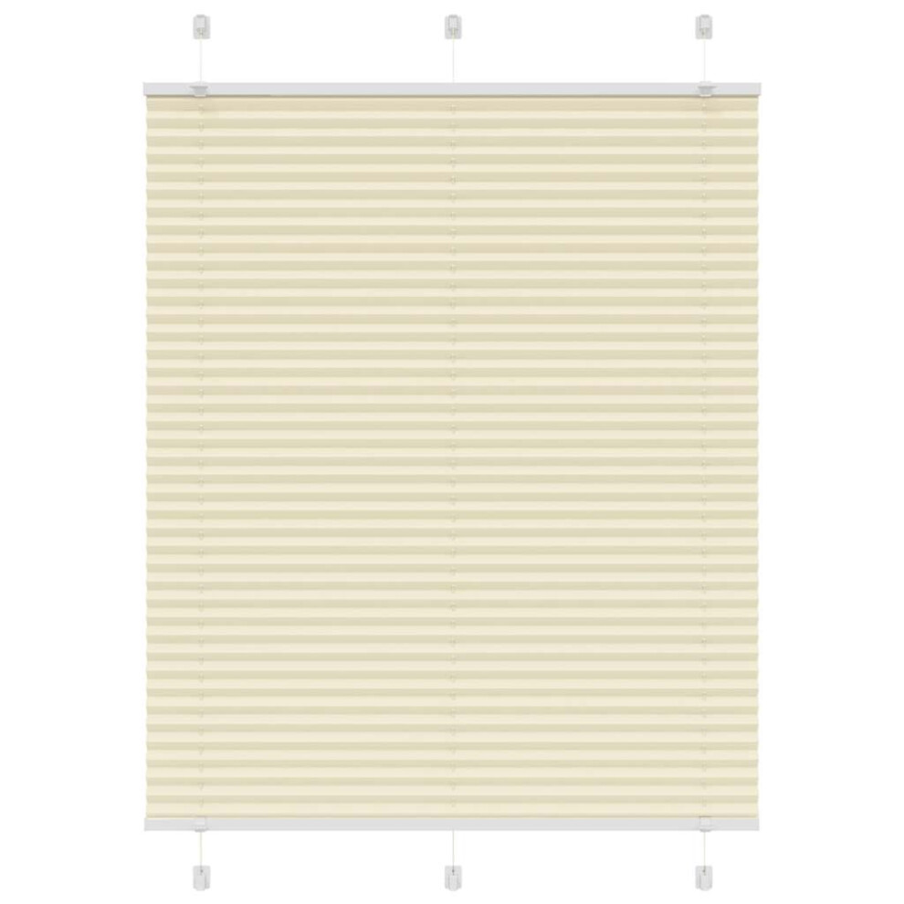 Vidaxl (Cream, 105 X 150 Cm) Pleated Blind Anthracite 95X100 Cm Fabric Width 94.4 Cm Polyester