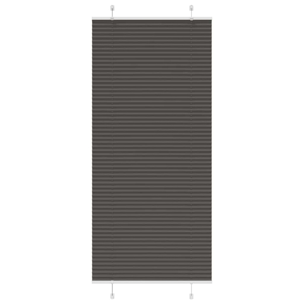 Vidaxl (Black, 90 X 200 Cm) Pleated Blind Anthracite 95X100 Cm Fabric Width 94.4 Cm Polyester