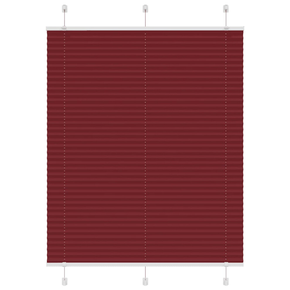 Vidaxl ( 105 X 100 Cm) Pleated Blind 95X100 Cm Fabric Width 94.4 Cm Polyester Bordeaux/Red/Anthracite