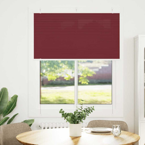 VidaXL vidaXL Plissee Bordeauxrot 105x100 cm Stoffbreite 104,4 cm Polyester 1
