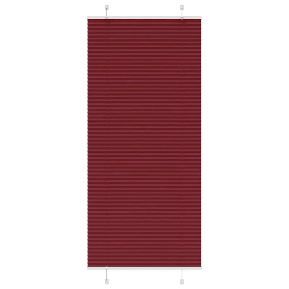 Vidaxl (Bordeaux Red, 90 X 200 Cm) Pleated Blind Anthracite 95X100 Cm Fabric Width 94.4 Cm Polyester