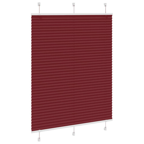 VidaXL vidaXL Plissee Bordeauxrot 105x100 cm Stoffbreite 104,4 cm Polyester 2