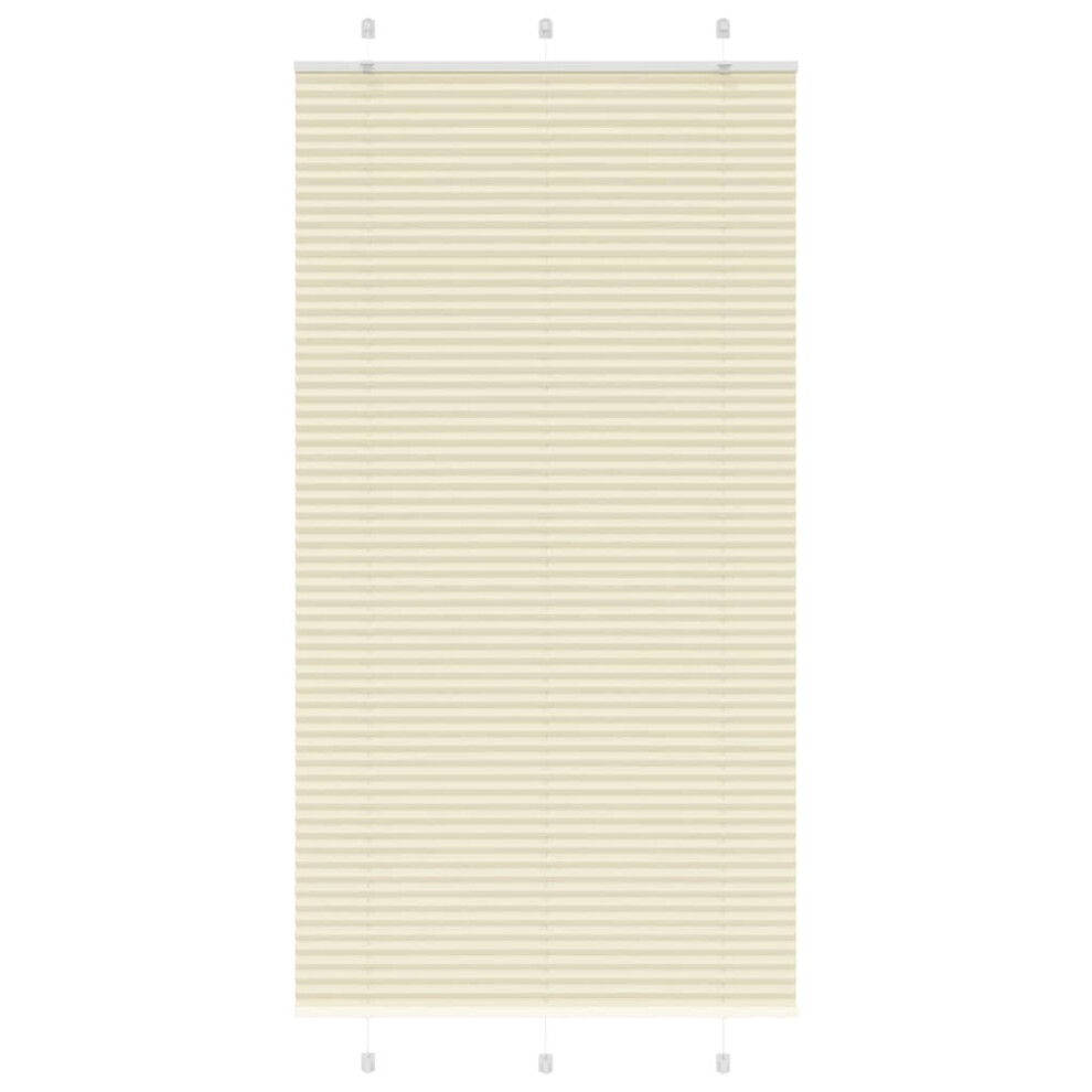 Vidaxl (Cream, 105 X 200 Cm) Pleated Blind Anthracite 95X100 Cm Fabric Width 94.4 Cm Polyester