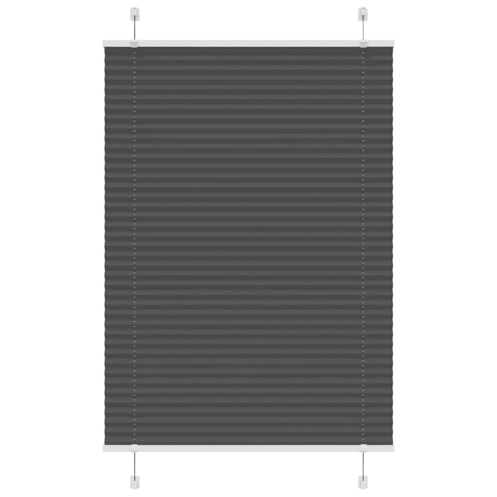 Vidaxl (Black, 100 X 150 Cm) Pleated Blind Anthracite 95X100 Cm Fabric Width 94.4 Cm Polyester