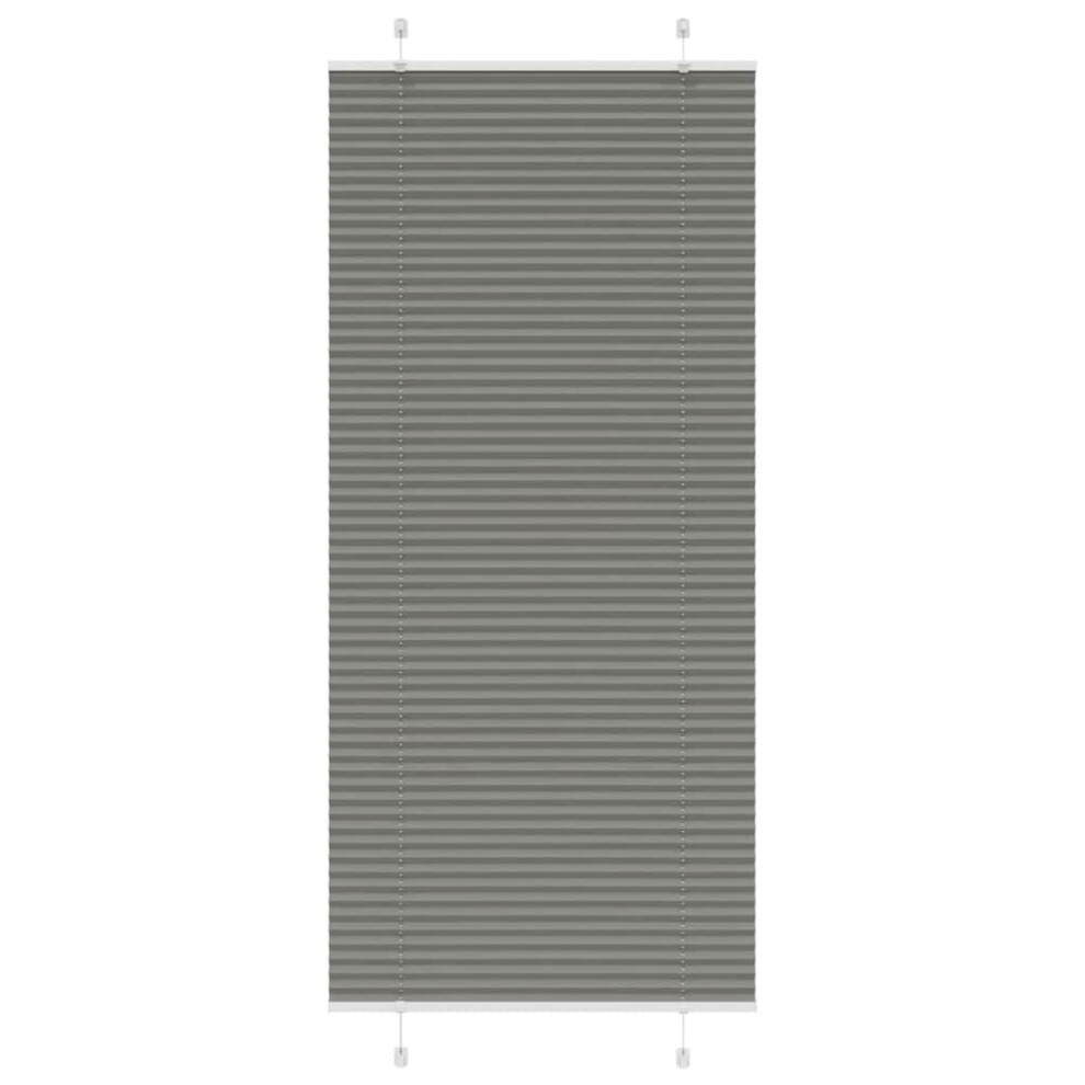 Vidaxl (, 95 X 200 Cm) Pleated Blind 95X100 Cm Fabric Width 94.4 Cm Polyester Anthracite