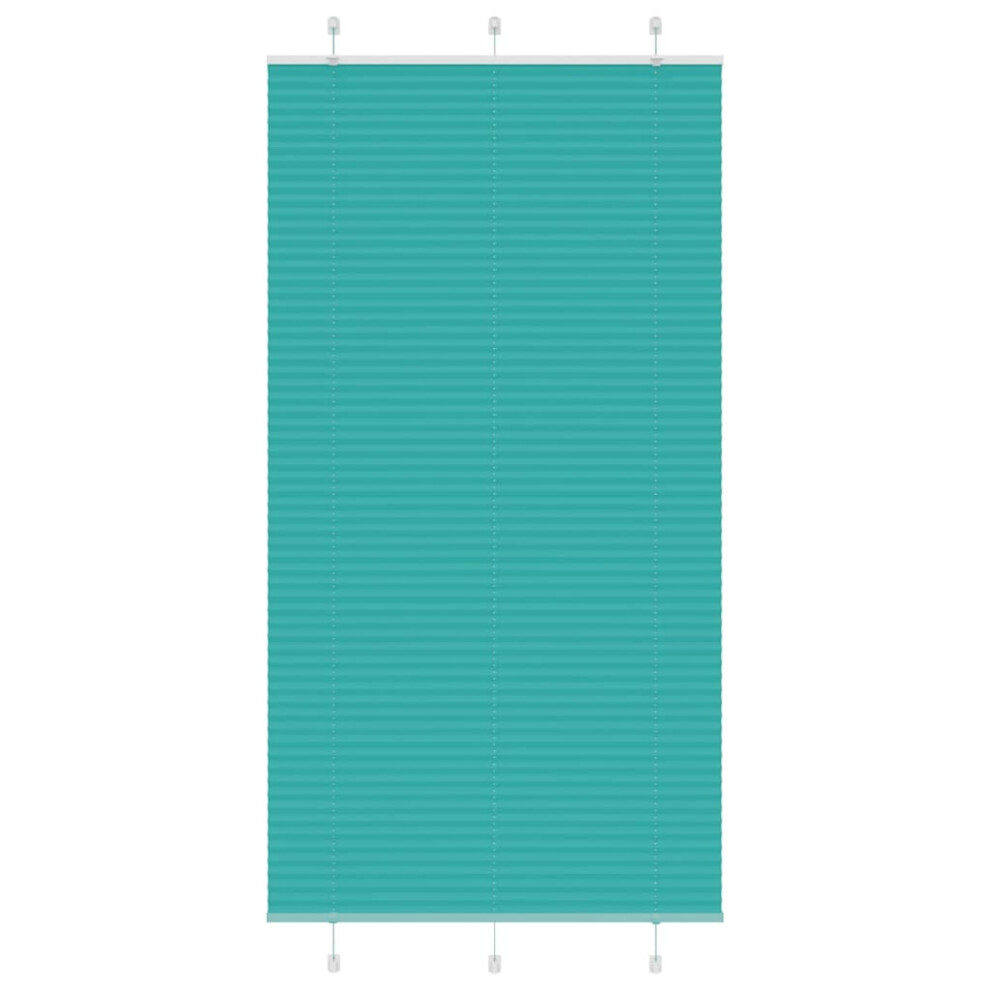 Vidaxl (Petrol 105 X 200 Cm) Pleated Blind 95X100 Cm Fabric Width 94.4 Cm Polyester Green/Anthracite