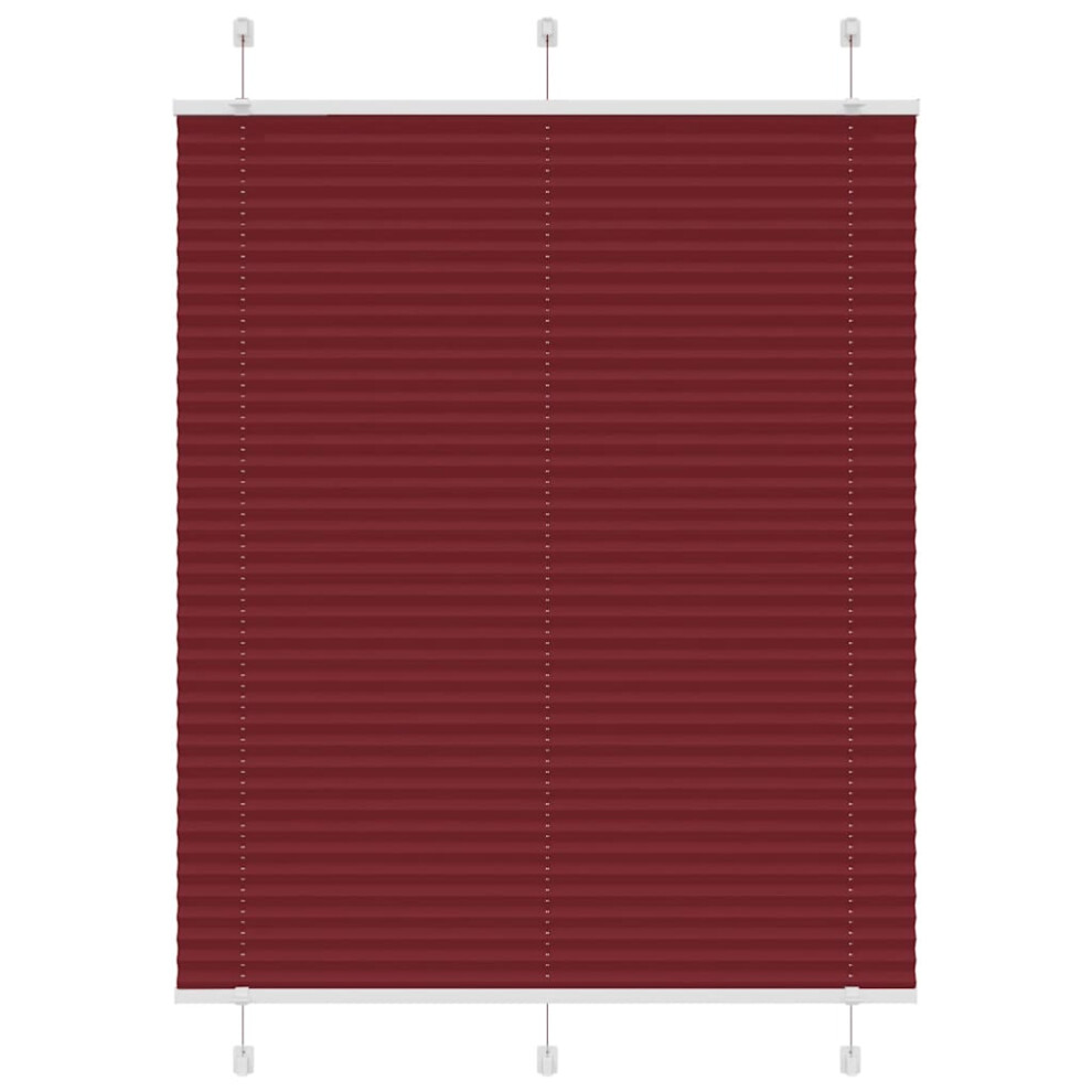 Vidaxl (Bordeaux Red, 105 X 150 Cm) Pleated Blind Anthracite 95X100 Cm Fabric Width 94.4 Cm Polyester