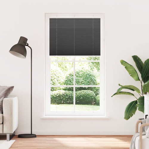 VidaXL vidaXL Plissee Schwarz 105x200 cm Stoffbreite 104,4 cm Polyester 1