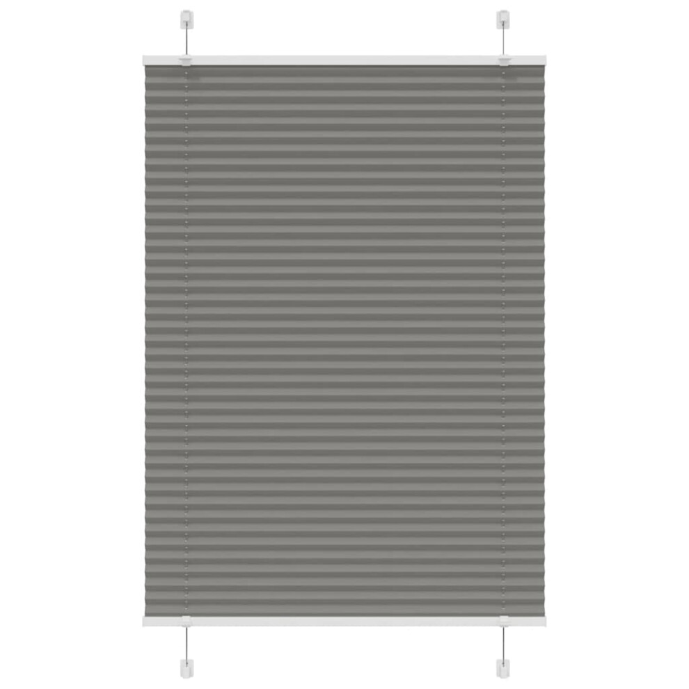 Vidaxl (, 95 X 150 Cm) Pleated Blind 95X100 Cm Fabric Width 94.4 Cm Polyester Anthracite