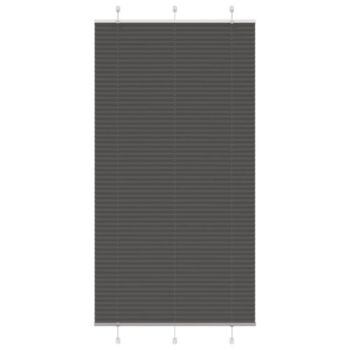 VidaXL vidaXL Plissee Schwarz 105x200 cm Stoffbreite 104,4 cm Polyester