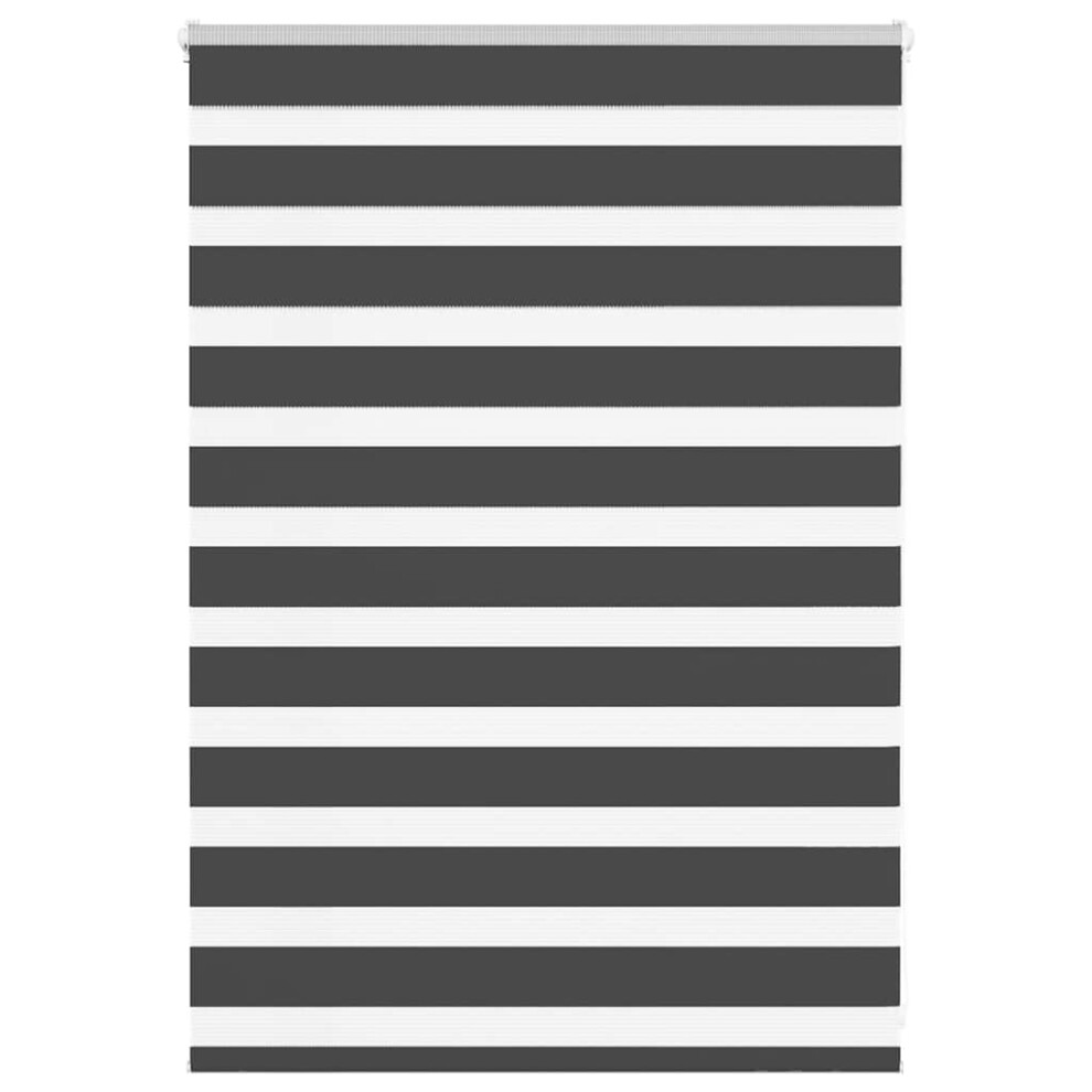 Vidaxl (Black, 105 X 100 Cm) Zebra Blind Black 105X100 Cm Fabric Width 100.9 Cm Polyester