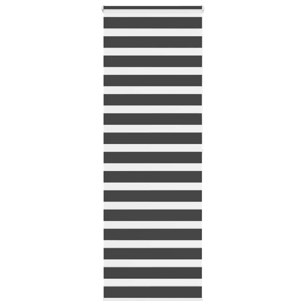 Vidaxl (Black, 90 X 200 Cm) Zebra Blind Black 105X100 Cm Fabric Width 100.9 Cm Polyester