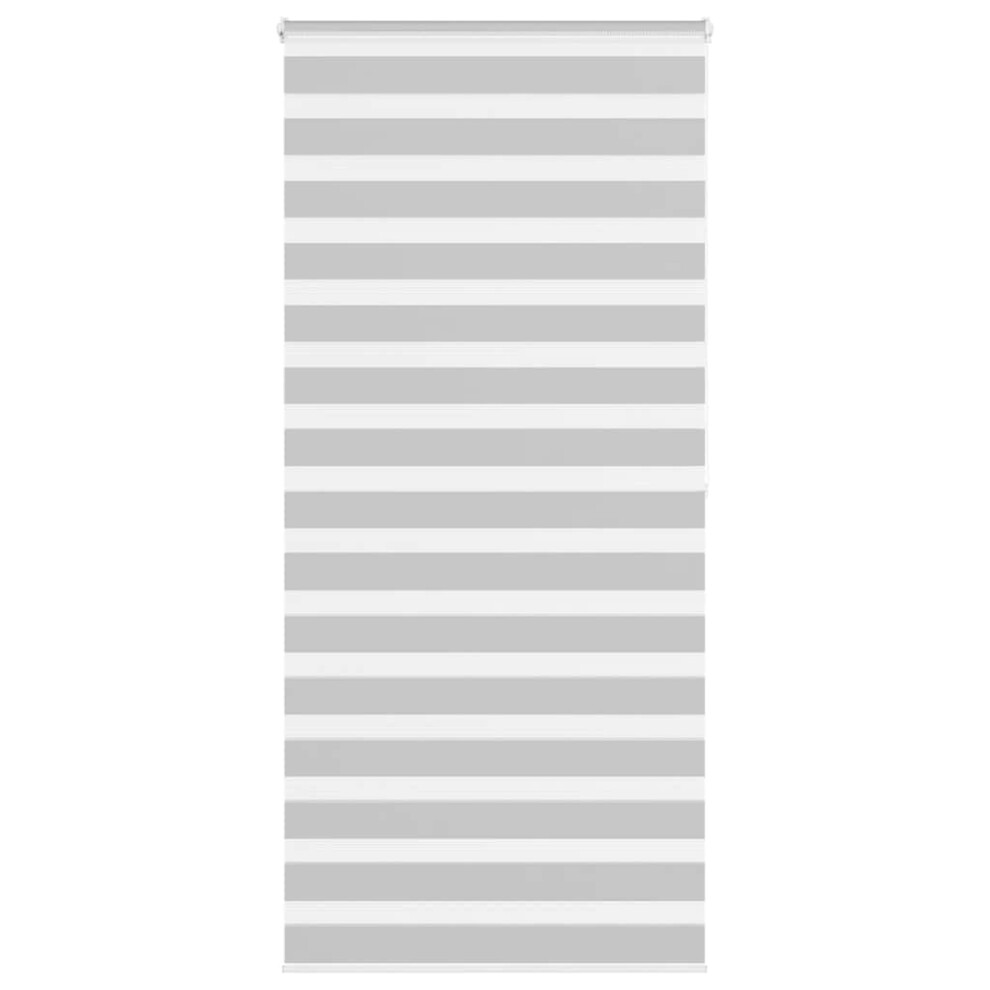 Vidaxl (Light Grey, 105 X 200 Cm) Zebra Blind Black 105X100 Cm Fabric Width 100.9 Cm Polyester