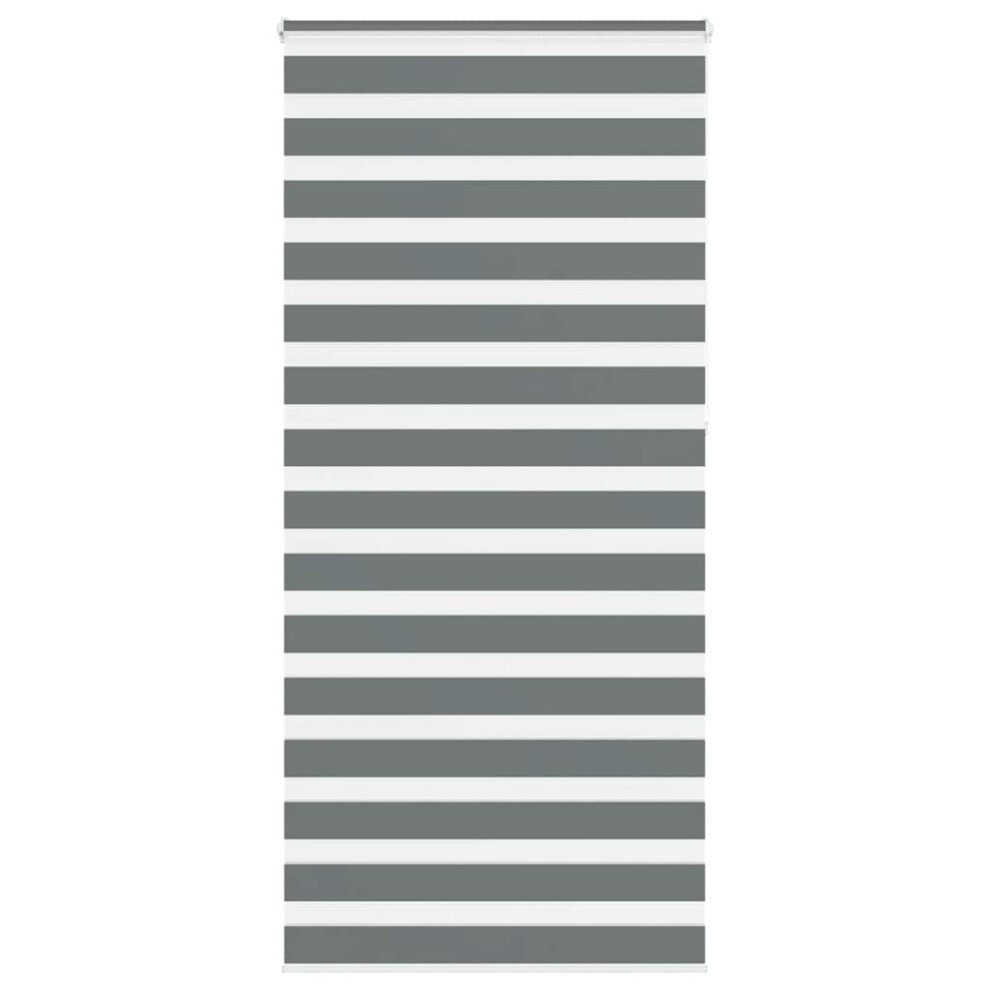 Vidaxl (Dark Grey, 95 X 230 Cm) Zebra Blind Black 105X100 Cm Fabric Width 100.9 Cm Polyester