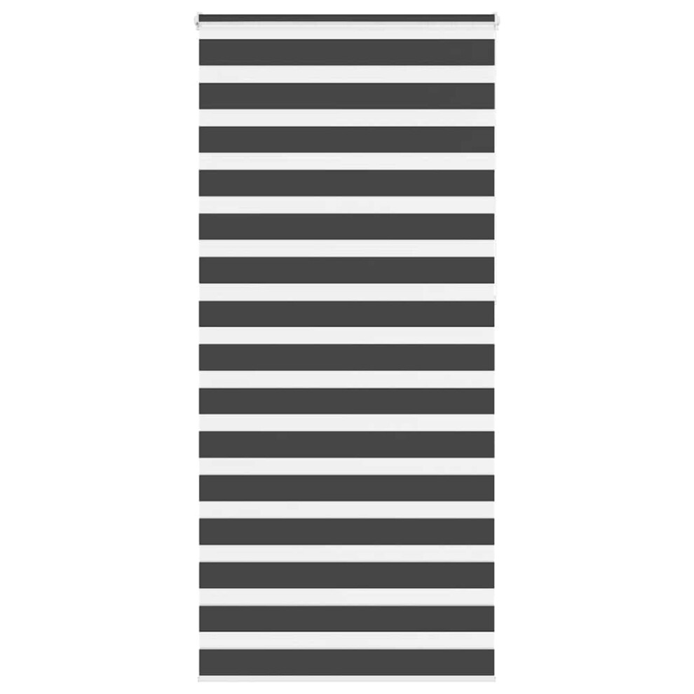 Vidaxl (Black, 100 X 230 Cm) Zebra Blind Black 105X100 Cm Fabric Width 100.9 Cm Polyester