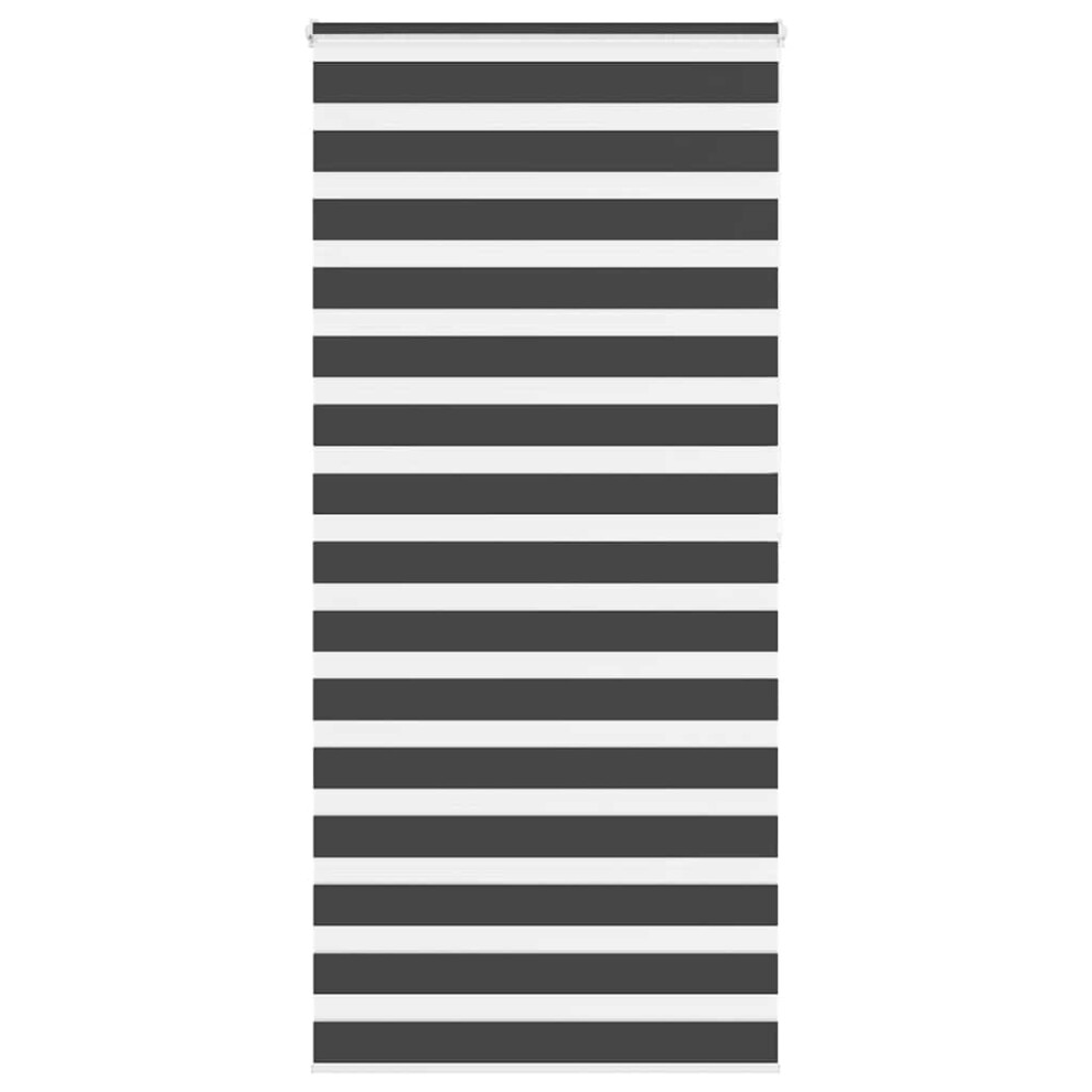 Vidaxl (Black, 105 X 200 Cm) Zebra Blind Black 105X100 Cm Fabric Width 100.9 Cm Polyester