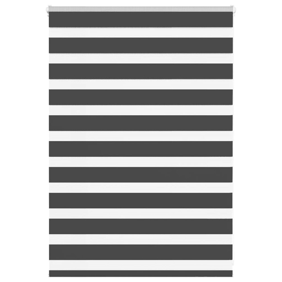 Vidaxl (Black, 95 X 100 Cm) Zebra Blind Black 105X100 Cm Fabric Width 100.9 Cm Polyester