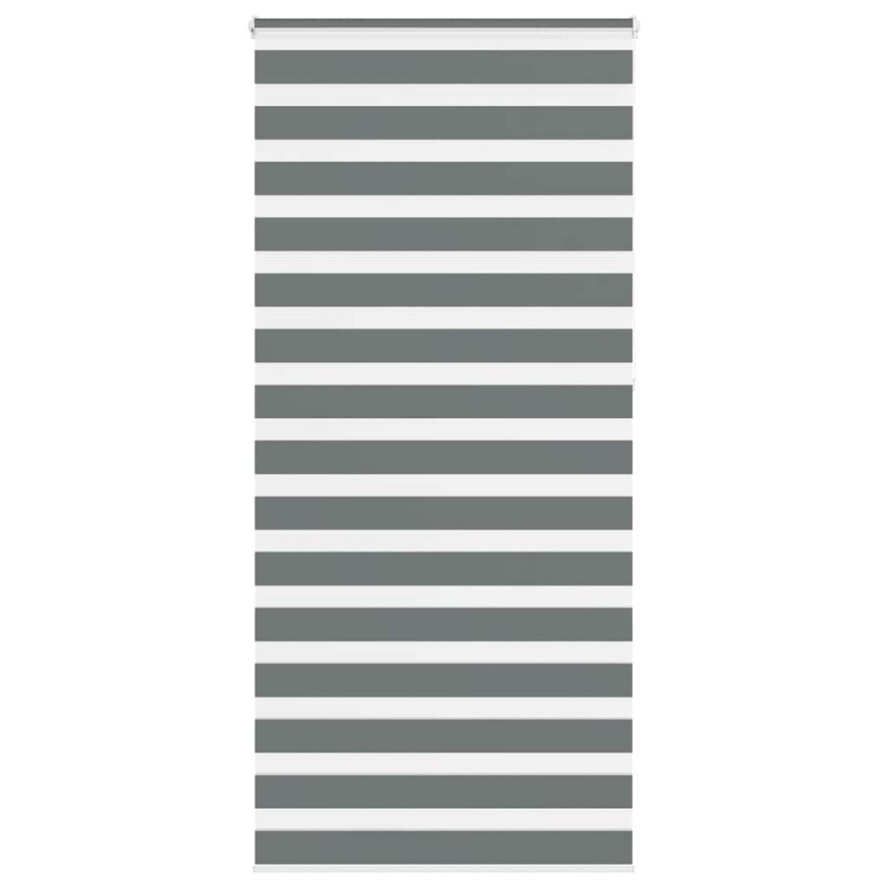 Vidaxl (Dark Grey, 105 X 230 Cm) Zebra Blind Black 105X100 Cm Fabric Width 100.9 Cm Polyester