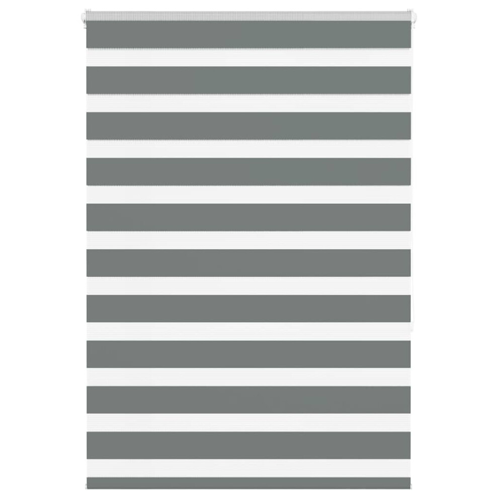 Vidaxl (Dark Grey, 100 X 150 Cm) Zebra Blind Black 105X100 Cm Fabric Width 100.9 Cm Polyester