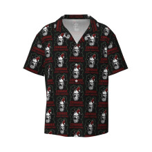 (Merry Christmas, Comrade! - Karl Marx Communism_7033) Men's Hawaiian Shirts Cuban Collar Vintage Bowling Short Sleeve Button Down Beach Shirt Casual Summer Vacation Wear Retro Tee