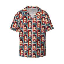 (Mercury Logo Mercury Mercury Mercury Mercury_10189) Men's Hawaiian Shirts Cuban Collar Vintage Bowling Short Sleeve Button Down Beach Shirt Casual Summer Vacation Wear Retro Tee