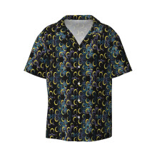 (Dan Flashes Pattern Cool Tim Robinson #1_4524) Men's Hawaiian Shirts Cuban Collar Vintage Bowling Short Sleeve Button Down Beach Shirt Casual Summer Vacation Wear Retro Tee