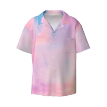 (Lover Taylor Swift Album Cover Pattern Design_7476) Men's Hawaiian Shirts Cuban Collar Vintage Bowling Short Sleeve Button Down Beach Shirt Casual Summer Vacation Wear Retro Tee