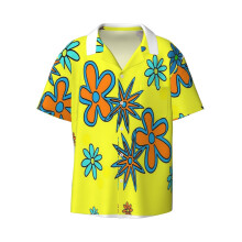 (De La Soul - 3 Feet High Rising Flower Patterns_4947) Men's Hawaiian Shirts Cuban Collar Vintage Bowling Short Sleeve Button Down Beach Shirt Casual Summer Vacation Wear Retro Tee