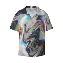(CONFUSION IN HER EYES THAT SAYS IT ALL_6449) Men's Hawaiian Shirts Cuban Collar Vintage Bowling Short Sleeve Button Down Beach Shirt Casual Summer Vacation Wear Retro Tee