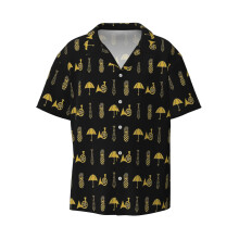 (Complete How I Met Your Mother Series Merchandise (55)_8285) Men's Hawaiian Shirts Cuban Collar Vintage Bowling Short Sleeve Button Down Beach Shirt Casual Summer Vacation Wear Retro Tee