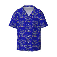 (Confetti Happy New Years Celebration_4754) Men's Hawaiian Shirts Cuban Collar Vintage Bowling Short Sleeve Button Down Beach Shirt Casual Summer Vacation Wear Retro Tee