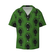 (Compost The Rich_11995) Men's Hawaiian Shirts Cuban Collar Vintage Bowling Short Sleeve Button Down Beach Shirt Casual Summer Vacation Wear Retro Tee