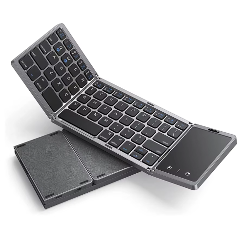 Seenda Foldable Wireless Bluetooth Keyboard Rechargeable Folding Portable Keyboards for PC Mac Smartphone Windows iOS Android 1