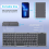 Seenda Foldable Wireless Bluetooth Keyboard Rechargeable Folding Portable Keyboards for PC Mac Smartphone Windows iOS Android 5