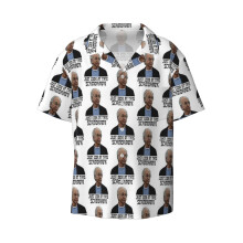 (Schmohawk - Curb Your Enthusiasm_5696) Men's Hawaiian Shirts Cuban Collar Vintage Bowling Short Sleeve Button Down Beach Shirt Casual Summer Vacation Wear Retro Tee