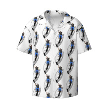 (Phil Swift Flexing_5185) Men's Hawaiian Shirts Cuban Collar Vintage Bowling Short Sleeve Button Down Beach Shirt Casual Summer Vacation Wear Retro Tee