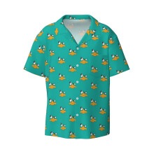 (Perry The Platypus_22525) Men's Hawaiian Shirts Cuban Collar Vintage Bowling Short Sleeve Button Down Beach Shirt Casual Summer Vacation Wear Retro Tee