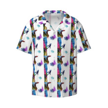 (Rock Climbing Extreme Sport Man, Climbing Man, Climber_7338) Men's Hawaiian Shirts Cuban Collar Vintage Bowling Short Sleeve Button Down Beach Shirt Casual Summer Vacation Wear Retro Tee