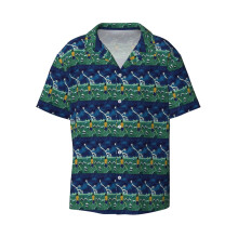 (Percy Jackson The Lightning Thief Doodle_7126) Men's Hawaiian Shirts Cuban Collar Vintage Bowling Short Sleeve Button Down Beach Shirt Casual Summer Vacation Wear Retro Tee