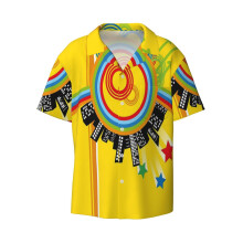 (Persona 4_7255) Men's Hawaiian Shirts Cuban Collar Vintage Bowling Short Sleeve Button Down Beach Shirt Casual Summer Vacation Wear Retro Tee