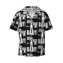 (Ronnie Coleman Light Weight Baby_6281) Men's Hawaiian Shirts Cuban Collar Vintage Bowling Short Sleeve Button Down Beach Shirt Casual Summer Vacation Wear Retro Tee