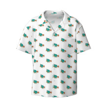 (Perry The Platypus _4674) Men's Hawaiian Shirts Cuban Collar Vintage Bowling Short Sleeve Button Down Beach Shirt Casual Summer Vacation Wear Retro Tee