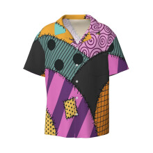 (Sally Ragdoll_5173) Men's Hawaiian Shirts Cuban Collar Vintage Bowling Short Sleeve Button Down Beach Shirt Casual Summer Vacation Wear Retro Tee