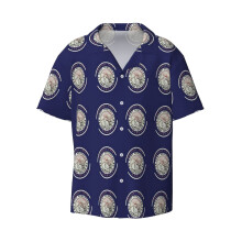 (Saint Sebastian Protect This Athlete, Protector, St Sebastian_10687) Men's Hawaiian Shirts Cuban Collar Vintage Bowling Short Sleeve Button Down Beach Shirt Casual Summer Vacation Wear Retro Tee