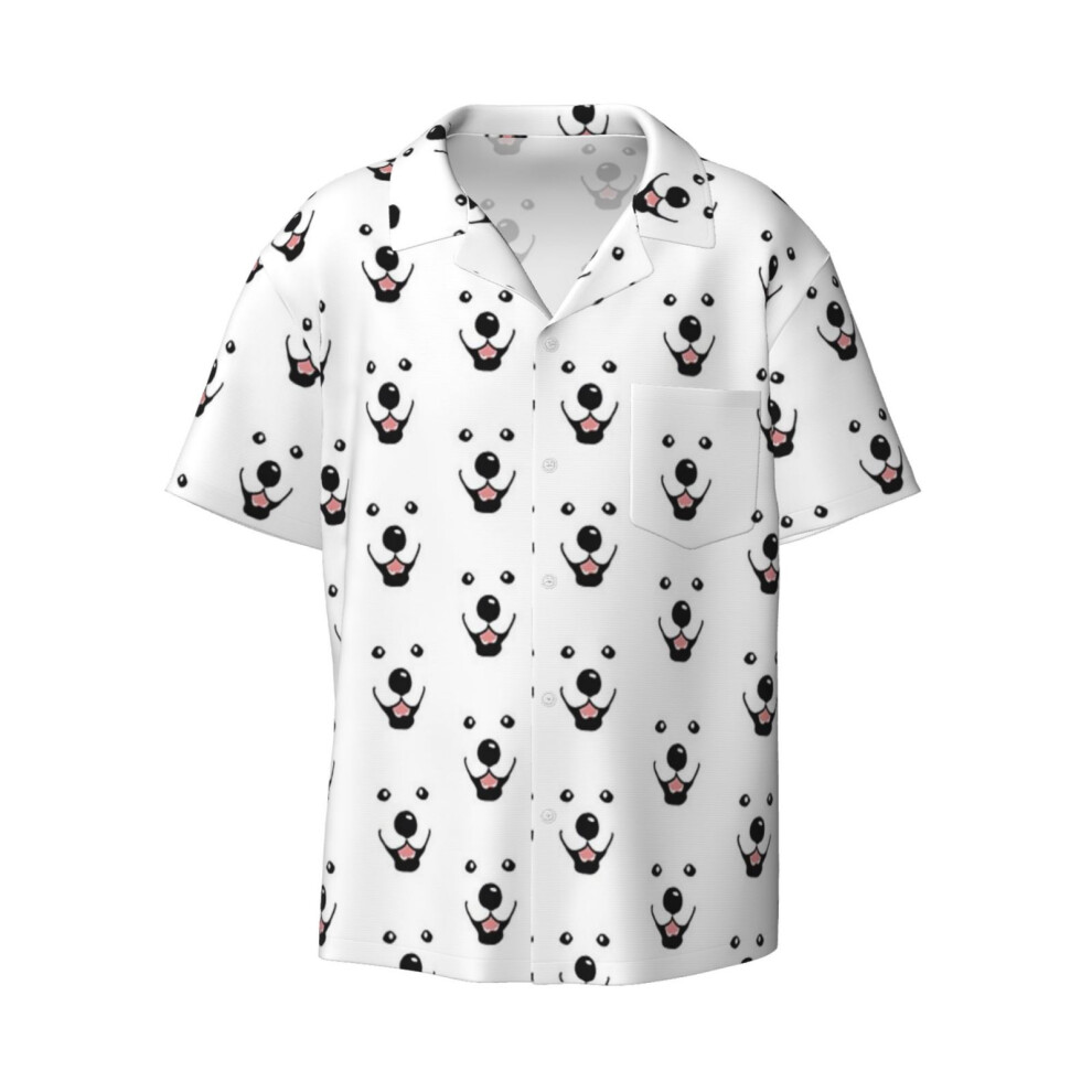 (Samoyed_5409) Men's Hawaiian Shirts Cuban Collar Vintage Bowling Short Sleeve Button Down Beach Shirt Casual Summer Vacation Wear Retro Tee-image-OPC-PGMK6VD-NEW