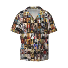 (Saints, All Saints, Catholic Saints, Tutti I Santi_10212) Men's Hawaiian Shirts Cuban Collar Vintage Bowling Short Sleeve Button Down Beach Shirt Casual Summer Vacation Wear Retro Tee