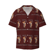 (Salvete Plurimum! Nomen Mihi Est Magister Craft_5719) Men's Hawaiian Shirts Cuban Collar Vintage Bowling Short Sleeve Button Down Beach Shirt Casual Summer Vacation Wear Retro Tee