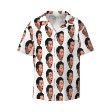 (PogChamp_6919) Men's Hawaiian Shirts Cuban Collar Vintage Bowling Short Sleeve Button Down Beach Shirt Casual Summer Vacation Wear Retro Tee