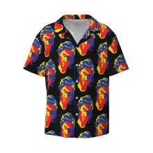 (Plissken, Snake Plissken_12347) Men's Hawaiian Shirts Cuban Collar Vintage Bowling Short Sleeve Button Down Beach Shirt Casual Summer Vacation Wear Retro Tee